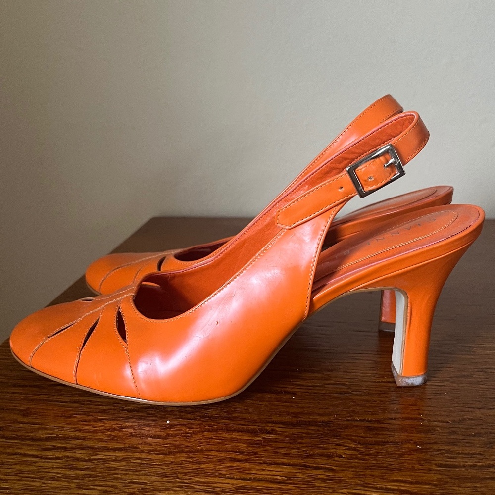 Orange Gianni Bini Slingbacks 7.5M